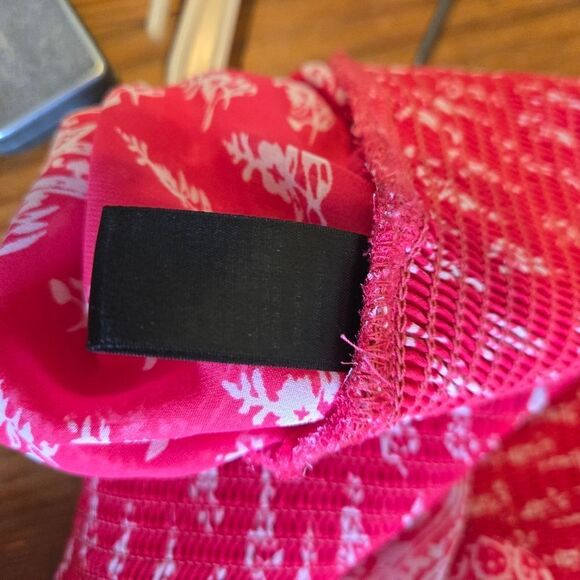 Express Red And White Flowy Mini Skirt Skort - Picture 5 of 5